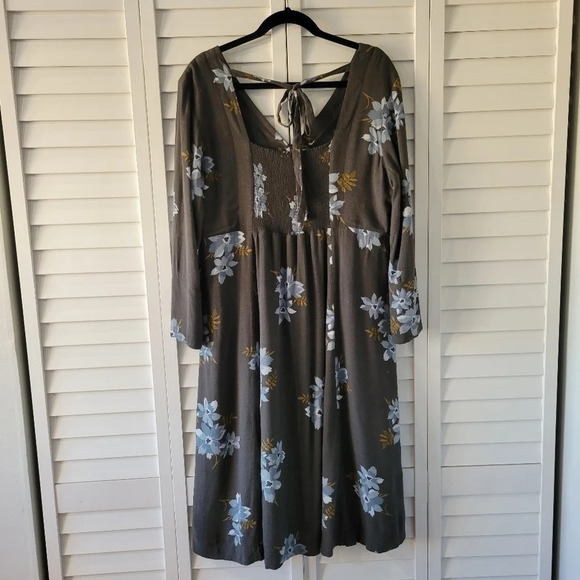 𝅺Mimi Maternity Floral Midi Dress Women's L Pregnancy Boho Chic Cottage Easter - Picture 7 of 12